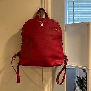 Michael Kors Red Backpack